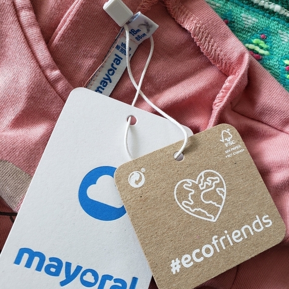 Mayoral NWT Baby Girl 18 Months Pink Long Sleeve Shirt Fruit Print Top - Picture 5 of 5